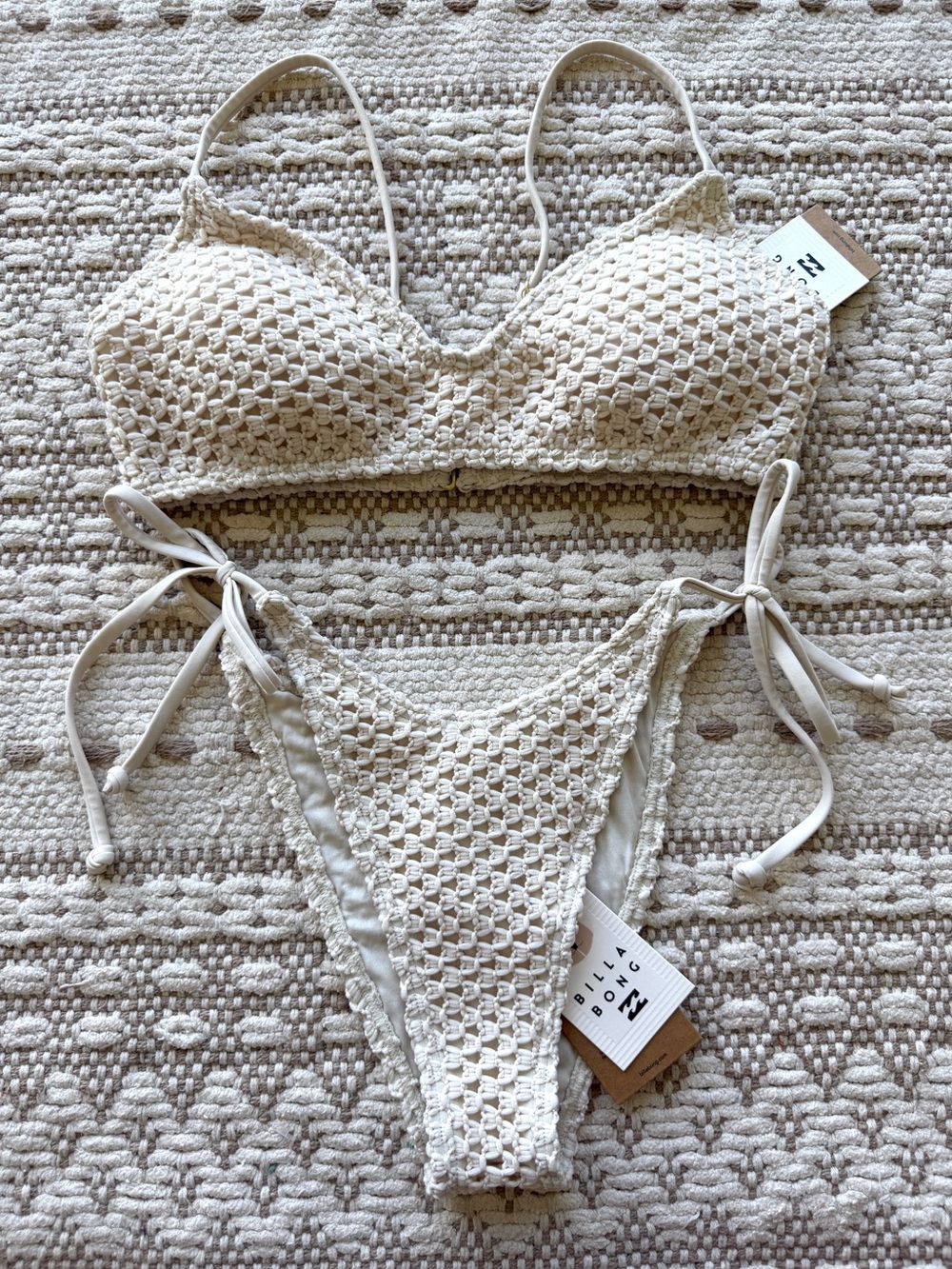 π₯π₯BILLABONG - TWISTED TIDES V BRALETTE SIDE-TIE DIPPI SKIMPY BIKINI SETπ₯π₯ - Picture 4 of 11